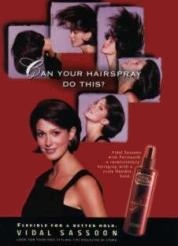 Vidal Assoon Hairspray print ad